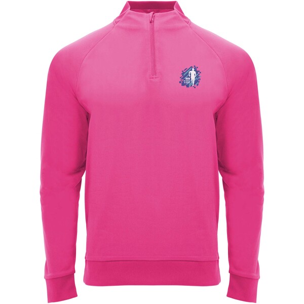 Epiro 200 g/m² Half-Zip Sweatshirt Unisex - fluorrosa / XL