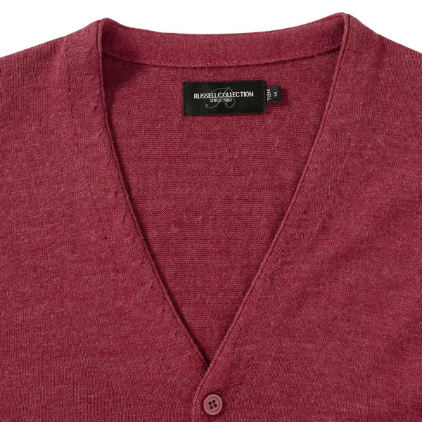 Men's V-Neck Sleeveless Knitted Cardigan - Black / 4XL