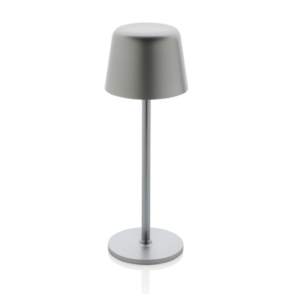 USB dobíjitelná stolní lampa Zenic z RCS recykl. plastu - Stříbrná