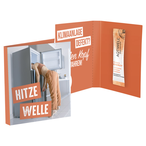 Promotion Card Midi, Aqtiwell® | 1 Stick Aqtiwell® ENERGY Peach, 2 g