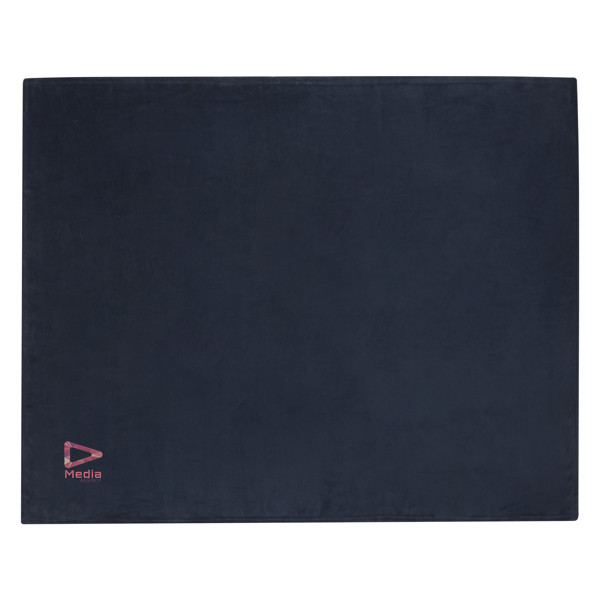 Couverture Lily en polaire molletonnée RPET certifiée GRS - Bleu foncé