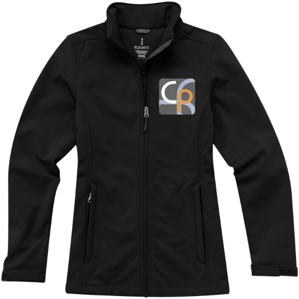 Maxson softshell dame jakke - Ensfarvet Sort / S