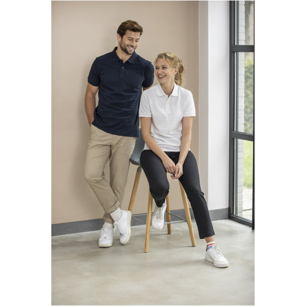 Polo Emerald recyclé unisexe à manches courtes Aware™ - Blanc / XS