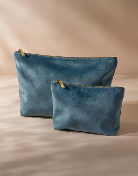 Velvet Accessory Bag - Dark Emerald / L