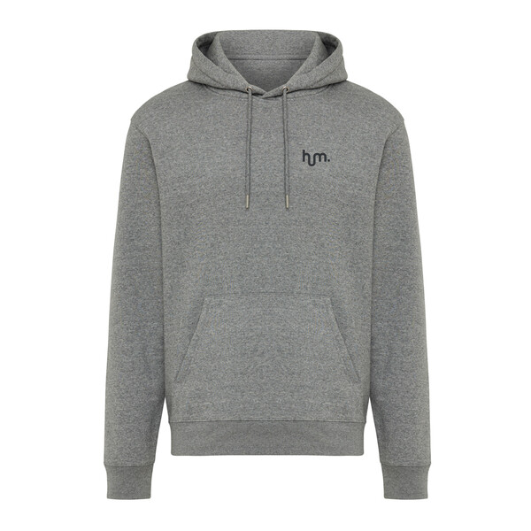 Mikina s kapucí IQONIQ Joshua z recyklované bavlny - Light Heather Anthracite / L