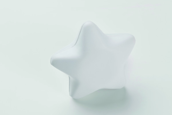 Starly antistresna zvezda PU pena, 78x78 mm - Bela