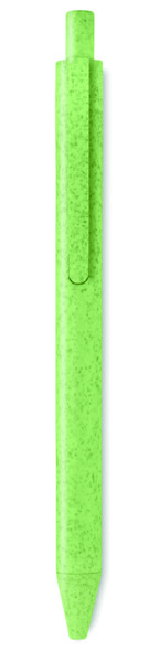 Stylo poussoir blé paille  PP. Pecas - Vert