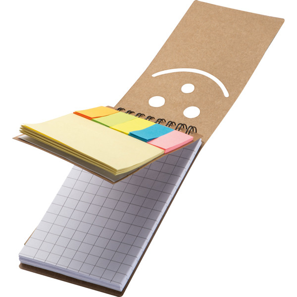 Notepad Smile face MANLIO - Brown
