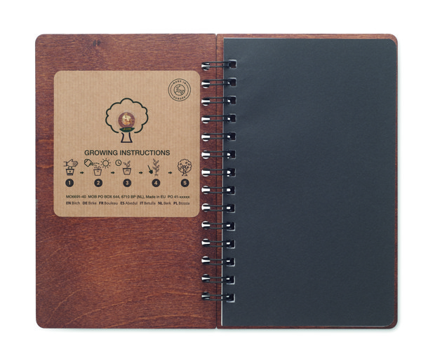 Growbook Savage A5 notebook, 144 pages - Brown