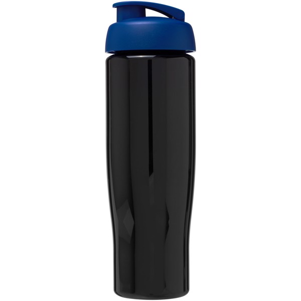 Bouteille de sport H2O Active® Tempo 700ml avec couvercle à clapet - Noir / Bleu