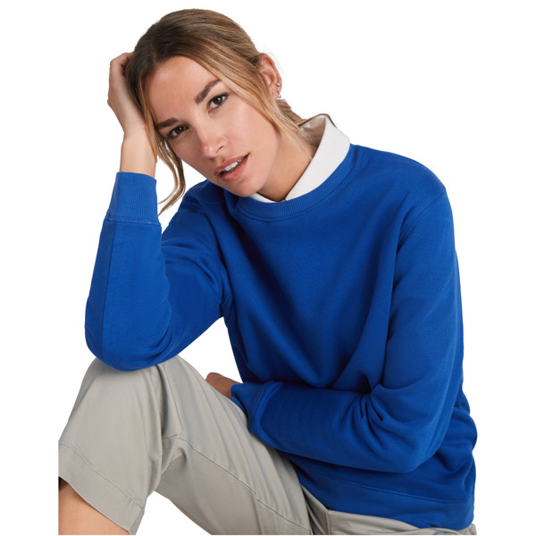 Sweater Batian en coton organique unisexe - Blanc / M