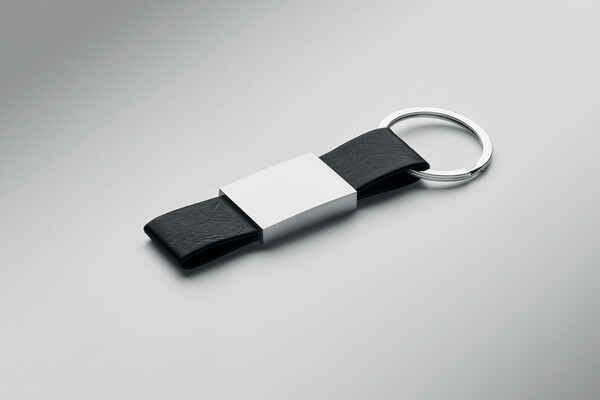 Penna e portachiavi in PU Escri Set - Argento