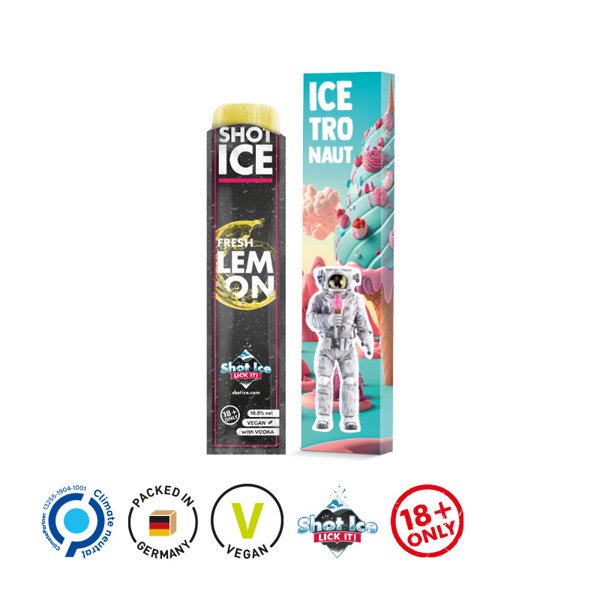 Long Box, Shot Ice 1Er, Weiß / Shot Ice Wassereis, Sorte Icy Ipanema, Alkoholfrei, 40 Ml