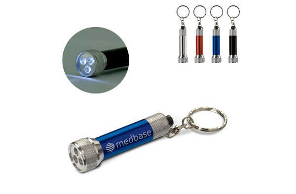 Mini LED light with keyring - Silver