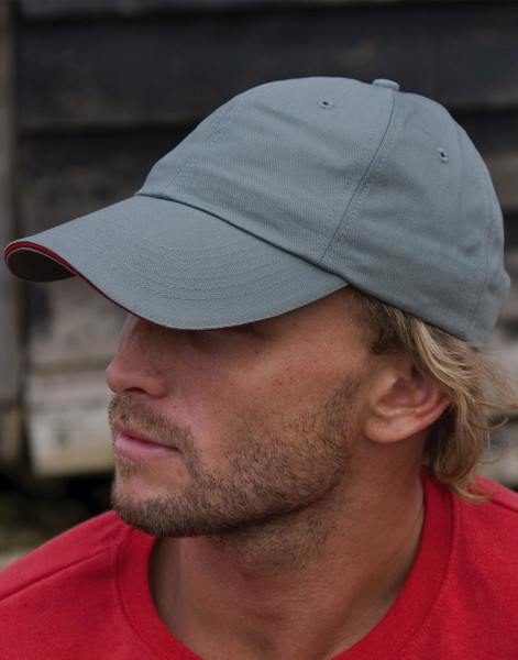Herringbone Cap - Grey / Yellow / ONE SIZE