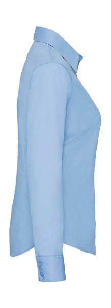 Ladies Poplin ShirtLS - Black / L