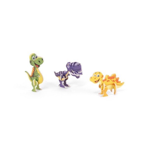 DINOSAURUS. 3D puzzle z papíru a EVA ve tvaru dinosaura