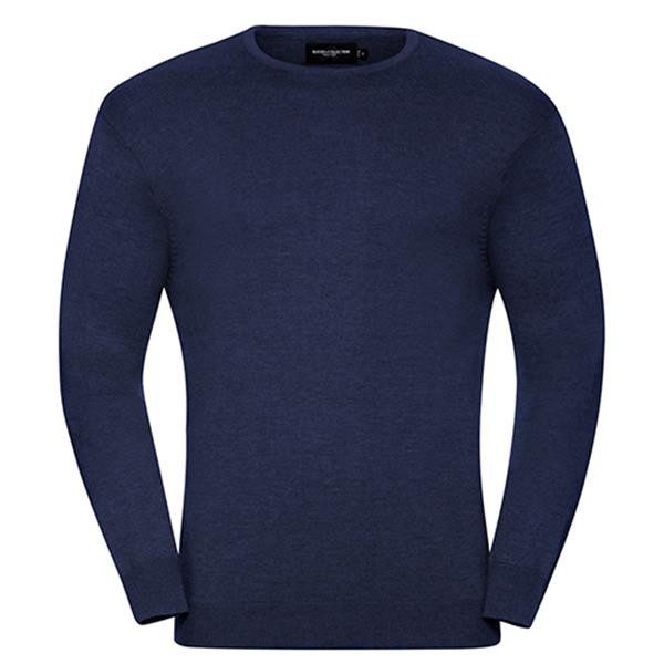 Pulôver Em Malha Homem 275G - 50% Algodão/ 50% Acrílico - Azul Marinho / 2XL