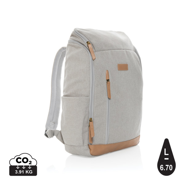 Impact AWARE™ ruksak za laptop 15" od recikliranog platna 16 oz - Siva