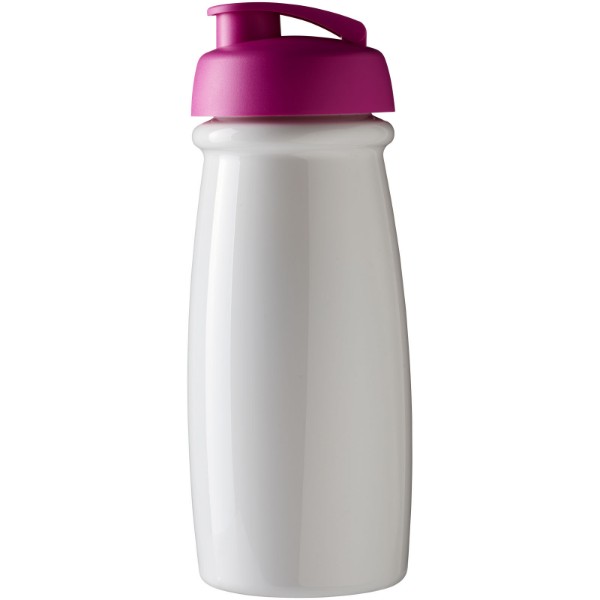Sportovní láhev s vyklápěcím víčkem H2O Pulse® 600 ml - Bílá / Růžová