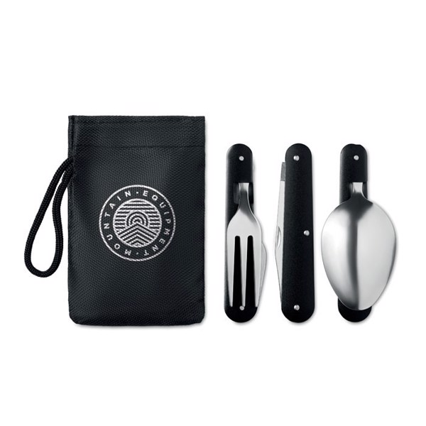 3-piece camping utensils set 3 Service - Black