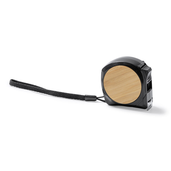 Promotional bamboo tape measure 5 meters with locking mechanism