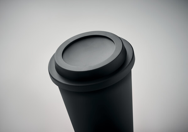 Kahekordse seinaga PP termos, 300 ml Sora - Must