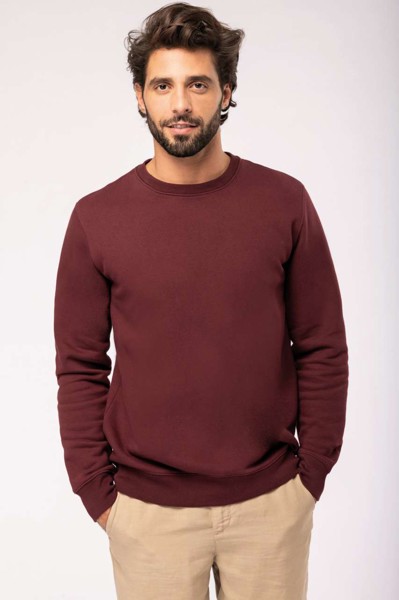 Eco-Friendly Unisex Round Neck Sweatshirt - Peacock Blue / 2XL