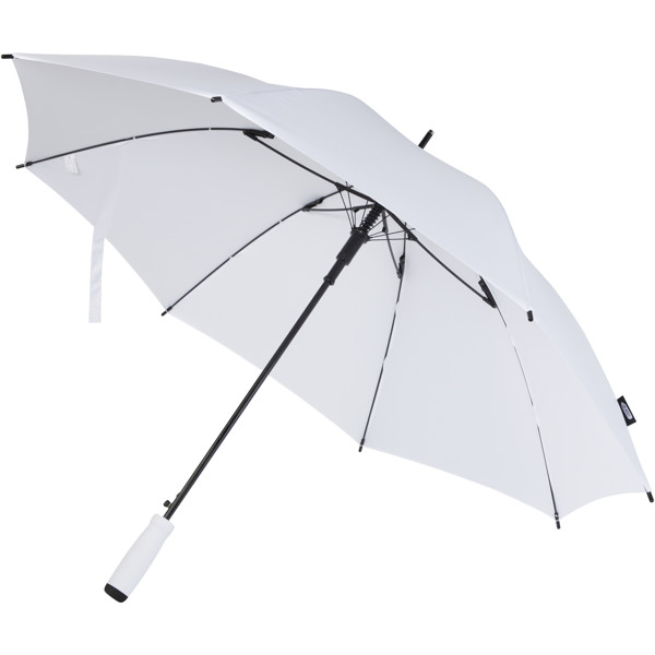 Niel 23" auto open recycled PET umbrella - White