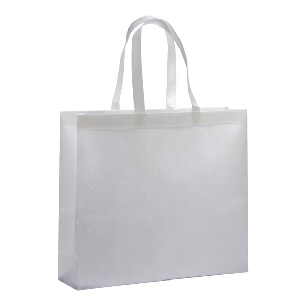 80 G/ M2 R-Pet Heat-Sealed Shopping Bag With Gusset - White