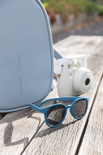 Lunettes de soleil en fibre de paille - Bleu