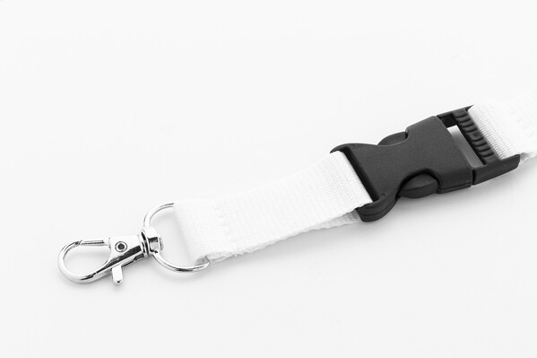 Lanyard aus RPET Revent Plus - Weiß