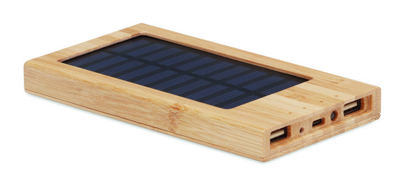 Arena Solar power bank bambus, 4000 mAh