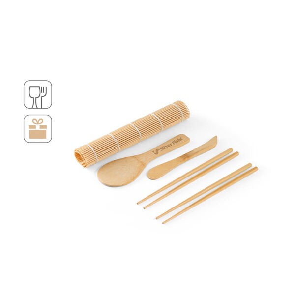 MORIMOTO. Sushi set in bamboo