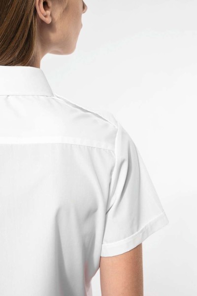 Ladies’ Short-Sleeved Pilot Shirt - White / S