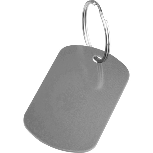 Key ring metal plate LIESELOTTE - Silvergrey