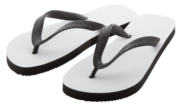 Sublimation Beach Slippers Suboslip - White / Black / 39-41