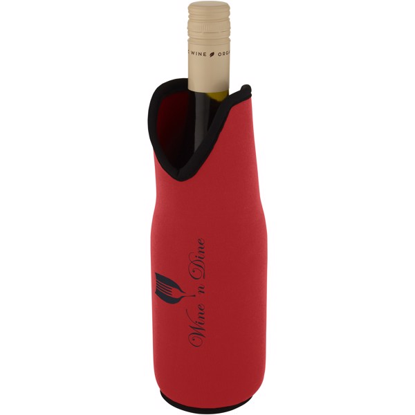 Noun recycled neoprene wine sleeve holder - Red