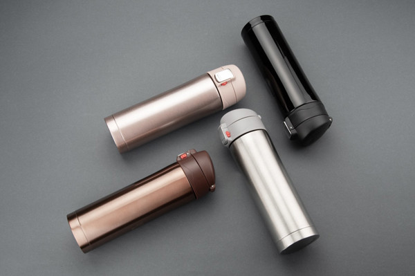 Travel mug LOCK 440 ml - silver