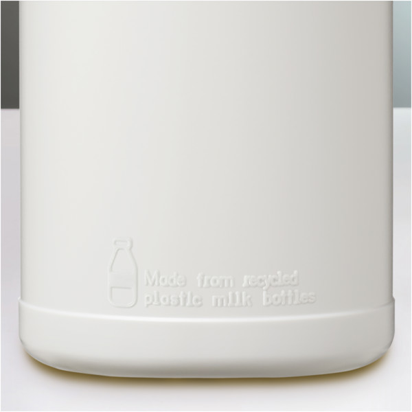 Bouteille de sport Baseline de 500 ml recyclée avec couvercle rabattable - Blanc / Vert