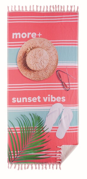 Full colour Hammam towel in 280gsm polycotton - White