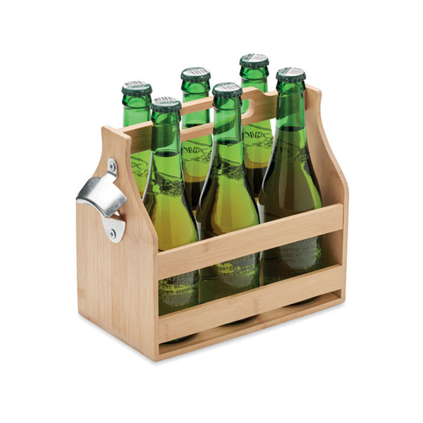 Cabas beer crate bamboo, fits 6 bottles