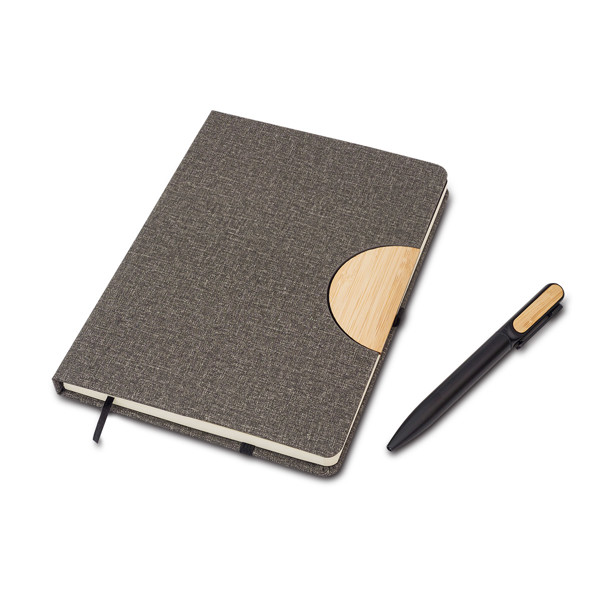 Fold notepad & pen set - Grey