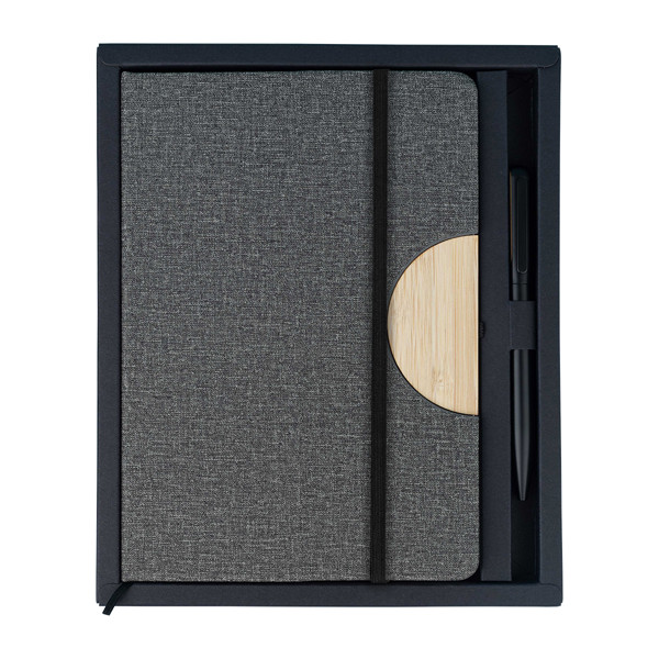 Fold notepad & pen set - Grey