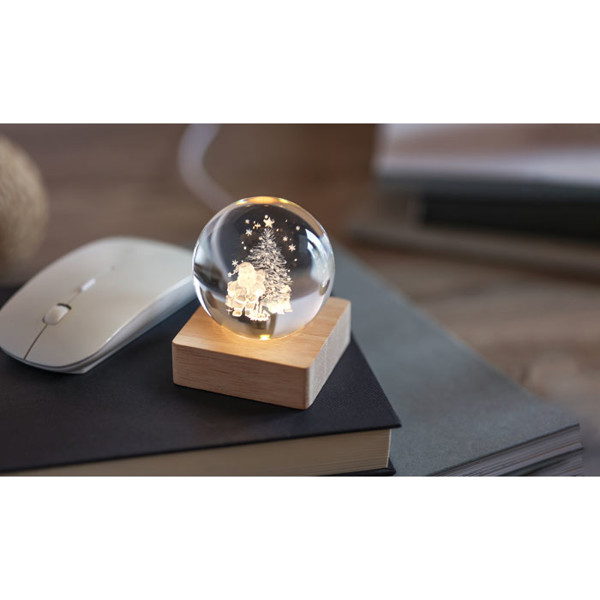 Christmas LED glass ball Santa Light