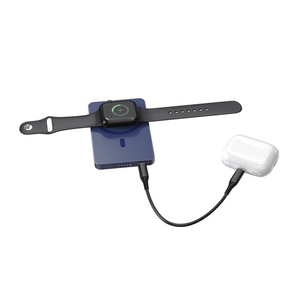 Powerbank magnétique 5000 mAh et 15W Urban Vitamin Marin - Bleu