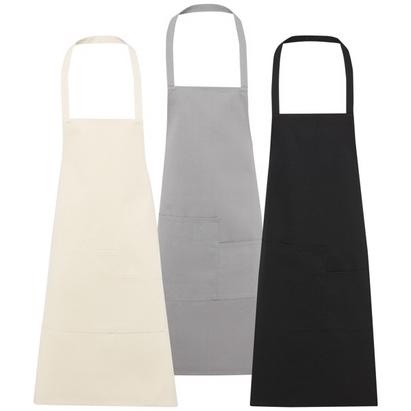 Khana 280 g/m² cotton apron - Solid Black