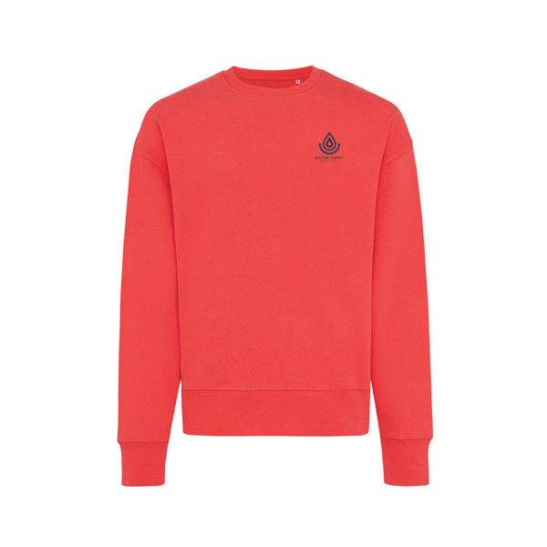 Sweater à col rond en coton recyclé Iqoniq Kruger - Luscious Red / XXXL