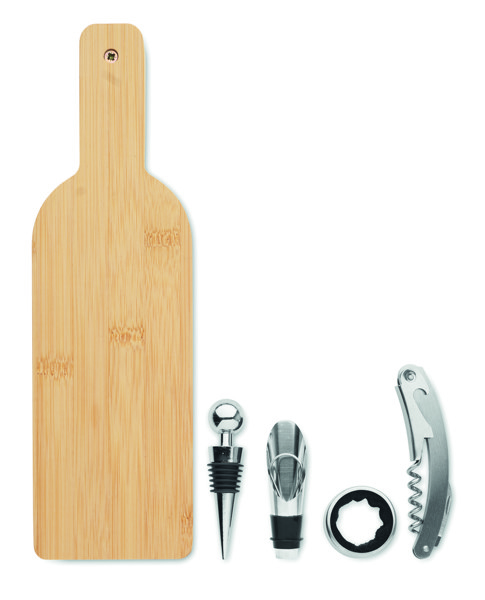 Vinovault Set wine tools iz bambusa