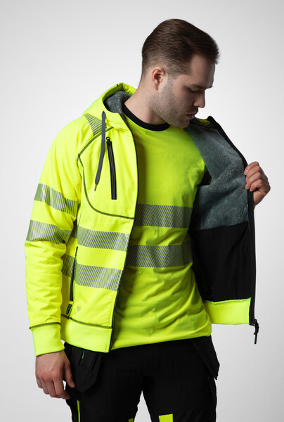 6130 Hoodjacket YELLOW/BLACK L